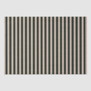 Dark Green Gray Stripes Birthday Tissue Paper