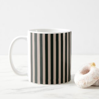 Dark Green Gray Stripes 