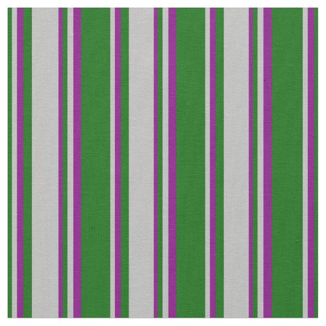 Dark Green, Grey, and Purple Pattern Fabric (Close Up)