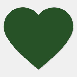 Dark Green Heart Sticker