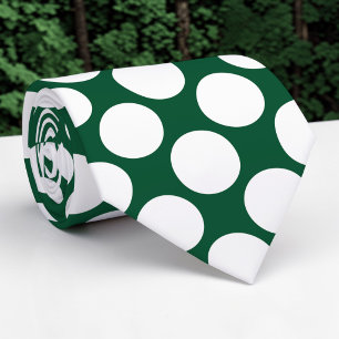Dark Green Jumbo Polka Dots Custom Necktie