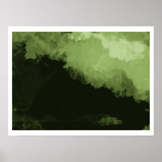 Dark Green Landscape Poster (Front)
