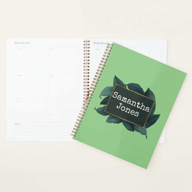 Dark Green Leaves Foliage Planner (Display)