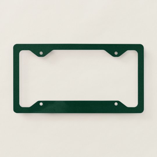 Dark Green License Plate Frame Zazzle