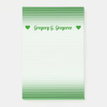 [ Thumbnail: Dark Green & Light Green Stripes/Lines Pattern Notes ]