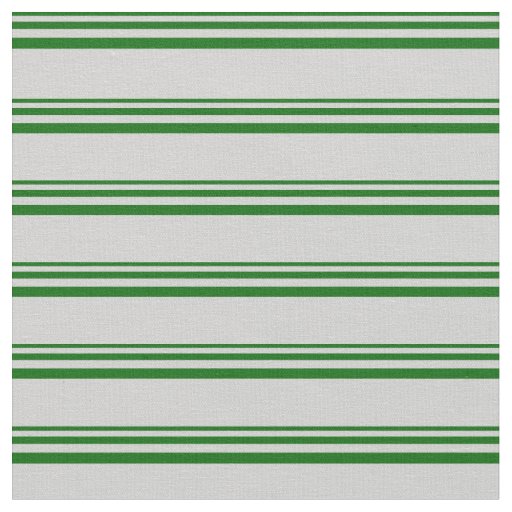 Dark Green & Light Grey Striped Pattern Fabric