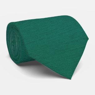 Dark Green Linen Texture Neck Tie