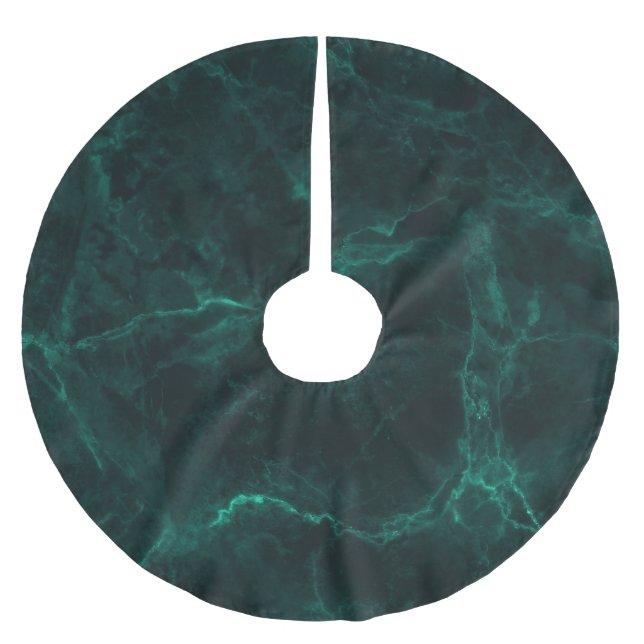 Dark green marble, seamless texture. brushed polyester tree skirt (Front)