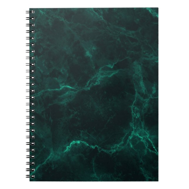 Dark green marble, seamless texture. notebook (Front)
