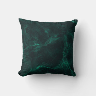 Dark green marble, seamless texture. throw pillow