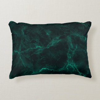 Dark green marble texture accent pillow