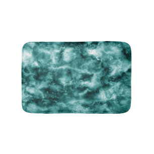 Dark Green Marble Texture Bathroom Mat
