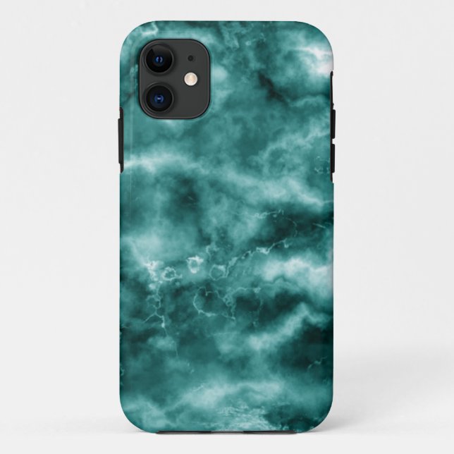 Dark Green Marble Texture Case-Mate iPhone Case (Back)