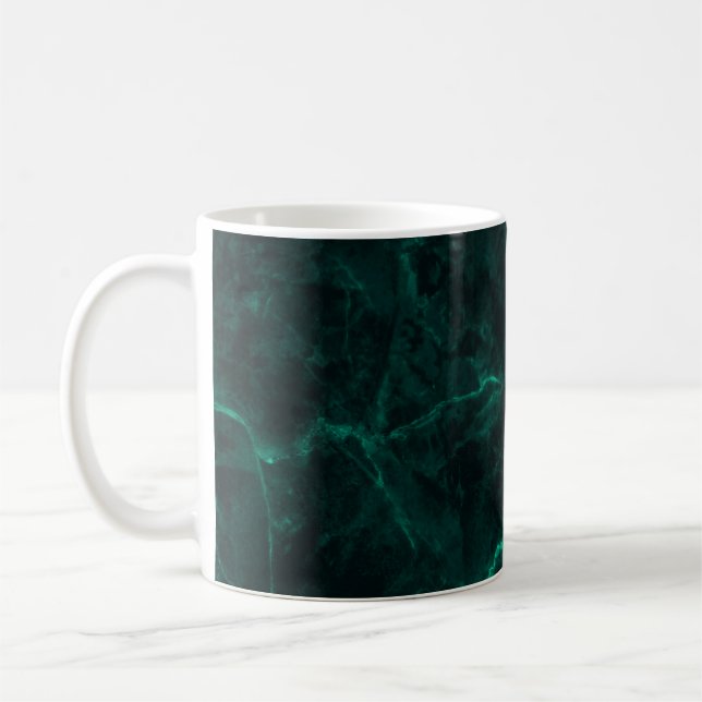 Dark green marble texture coffee mug (Left)