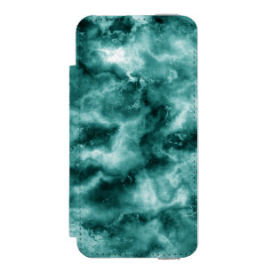 Dark Green Marble Texture Wallet Case For iPhone SE/5/5s