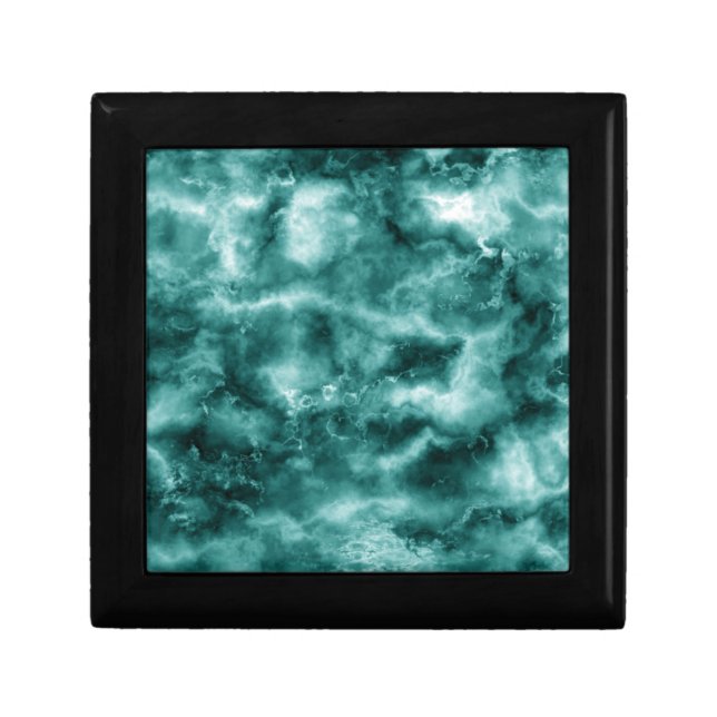 Dark Green Marble Texture Keepsake Box (Front)