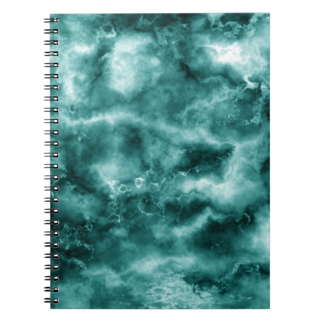 Dark Green Marble Texture Notebook (Front)