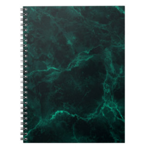 Dark green marble texture notebook