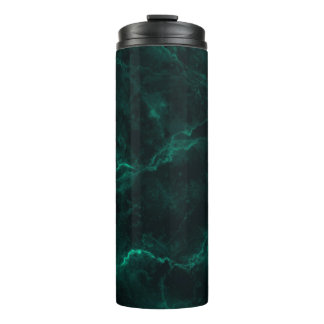 Dark green marble texture thermal tumbler