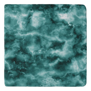Dark Green Marble Texture Trivet