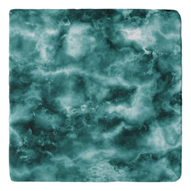 Dark Green Marble Texture Trivet (Front)