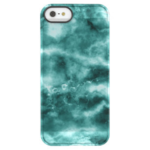 Dark Green Marble Texture Permafrost iPhone SE/5/5s Case