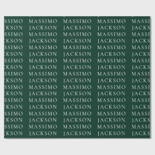 Dark Green Minimalist Plain Modern Aesthetic Look Wrapping Paper