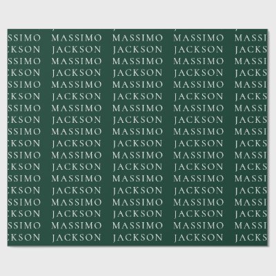 Dark Green Minimalist Plain Modern Aesthetic Look Wrapping Paper