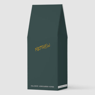Dark green modern gold lettering script roasted coffee