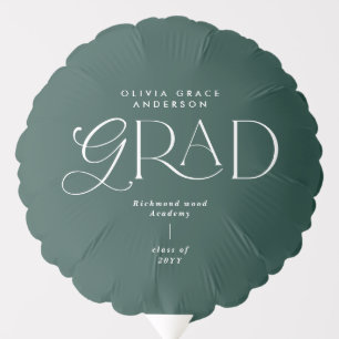 Dark green modern typography minimal elegant balloon