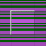 [ Thumbnail: Dark Green & Orchid Colored Lined Pattern Fabric ]