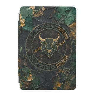 Dark Green Paint Grunge Bull Design iPad Mini Cover