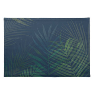 Dark Green Palm Leaves Cloth Placemat – Tropical