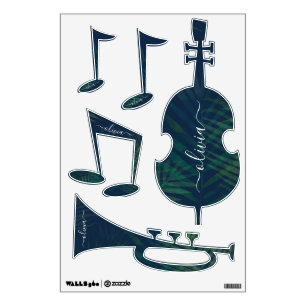 Dark Green Palms Leaves Pattern Wall Decal