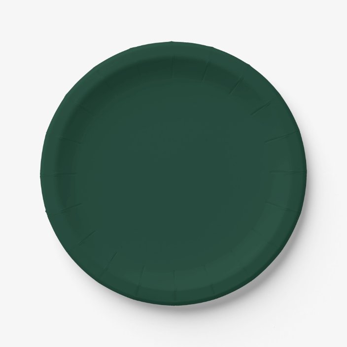 Dark Green Paper Plate