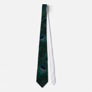 Dark Green Peacock Tie