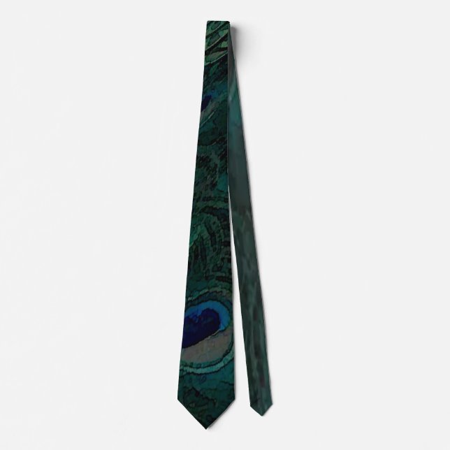 Dark Green Peacock Tie (Front)