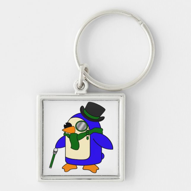 Dark green penguin keychain (Front)