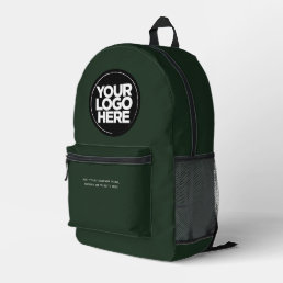 Dark Green | Personalized Corporate Logo and Text Printed Backpack