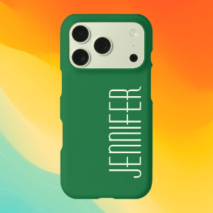 Dark Green, Personalized Jumbo Custom Name Iphone 18 Pro Case