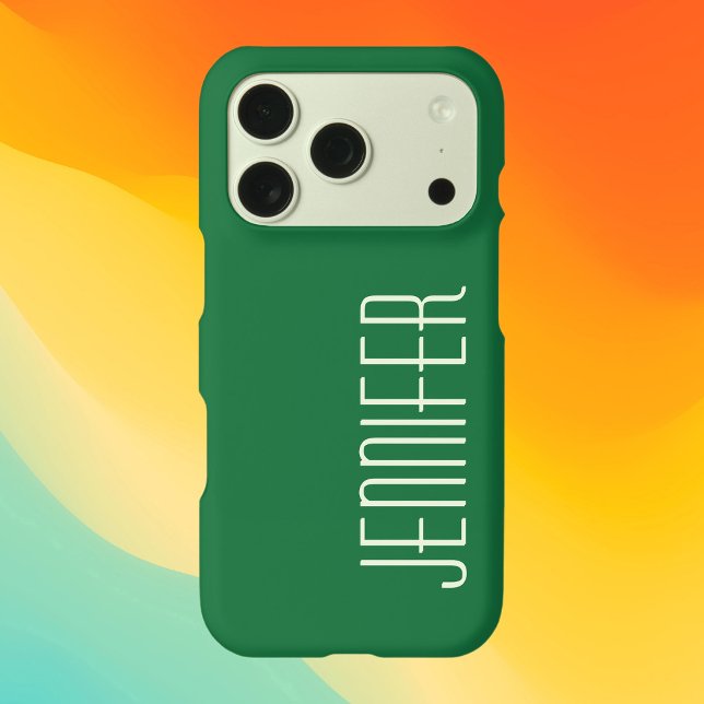 Dark Green, Personalized Jumbo Custom Name Iphone Case (Creator Uploaded)
