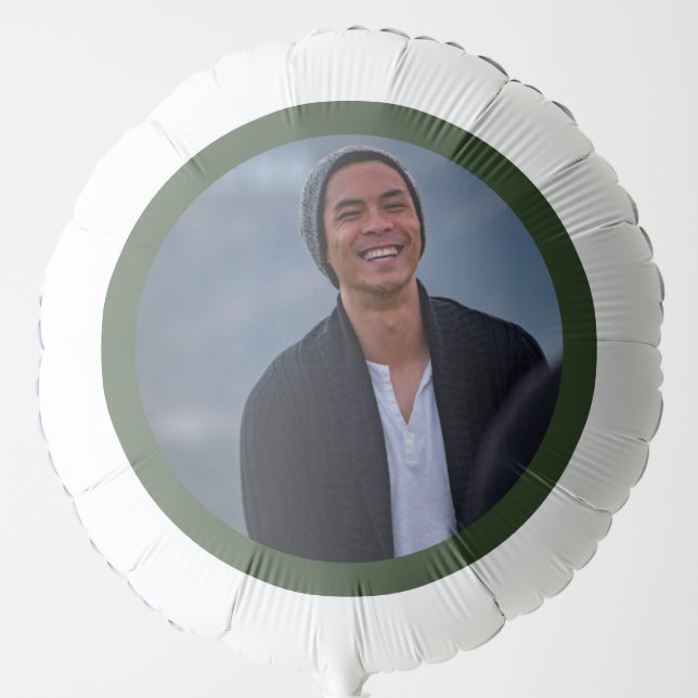 Dark Green Photo Helium Balloon (Front)