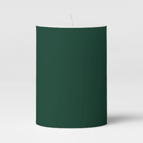 Dark Green Pillar Candle