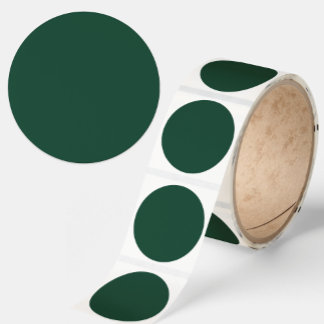 Dark Green Pine Tree Color solid minimalist Classic Round Sticker
