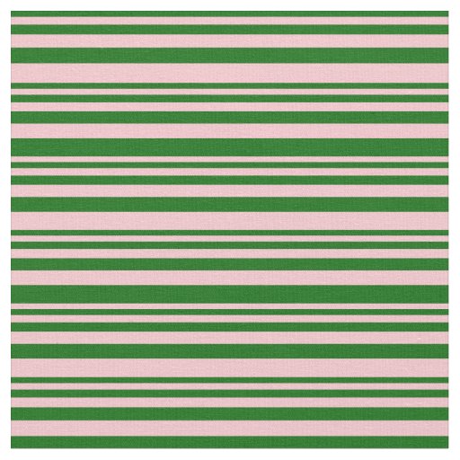 Dark Green & Pink Lines Pattern Fabric