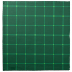 Dark green plaid festive traditional winter cloth napkin