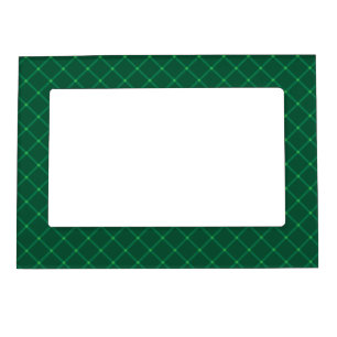 Dark green plaid pattern magnetic frame