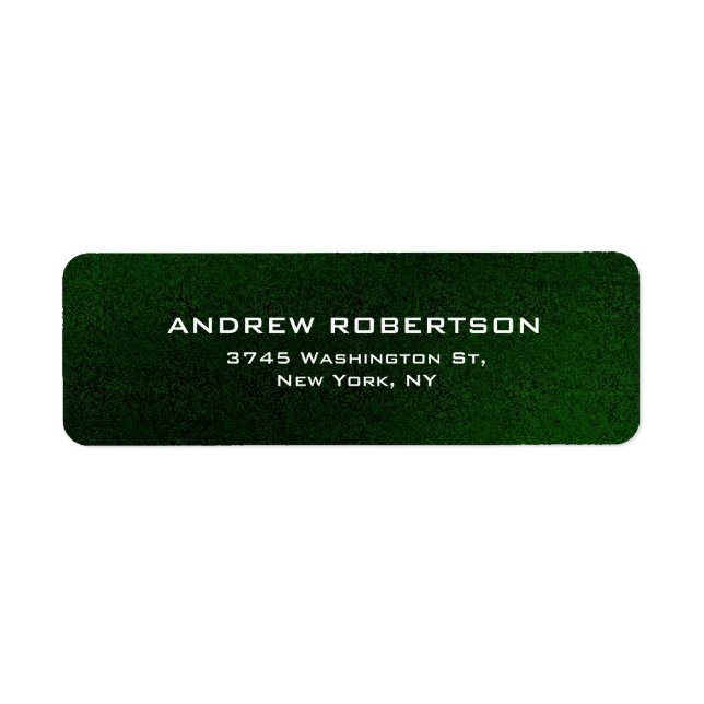 Dark Green Plain Elegant Label (Front)