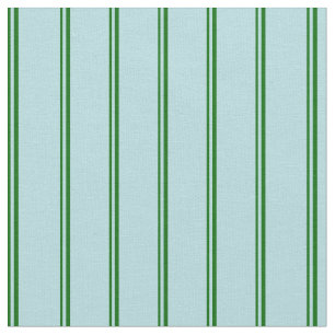 Dark Green & Powder Blue Colored Stripes Fabric