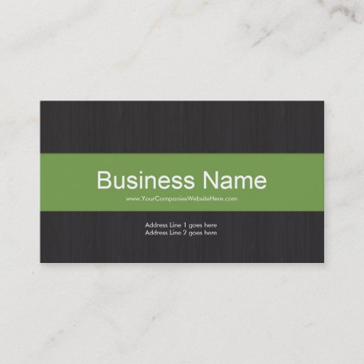 Customizable Dark &amp; Green Professional Business Card